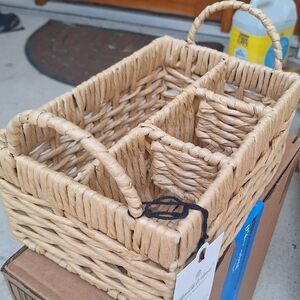 Hearth & Hand Natural Woven Organizer with Handles
